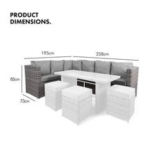 Charger l'image dans la galerie, SUPER PROMO - 9 Seater Dining Corner Garden Rattan Set